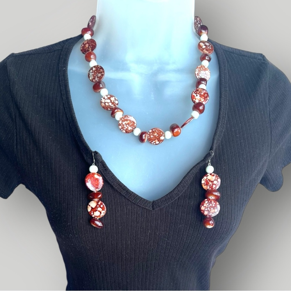 Handmade Necklace & Earrings Jewelry beads - Picture 9 of 10